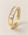 Tria Ring: Rivet & Baguette