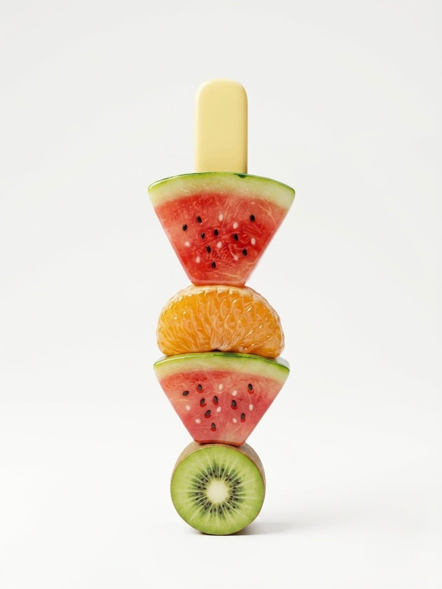 Watermelon, Kiwi and Orange Hair Slide