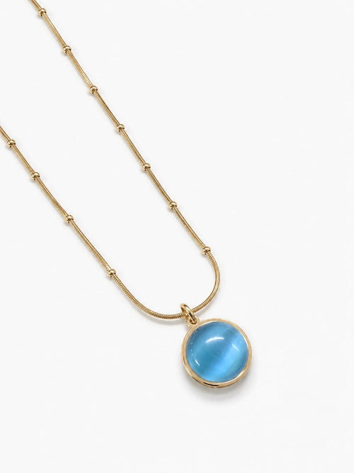 Blue Moonstone Pendant Necklace
