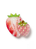 Strawberry acrylic hair clip set - large and small