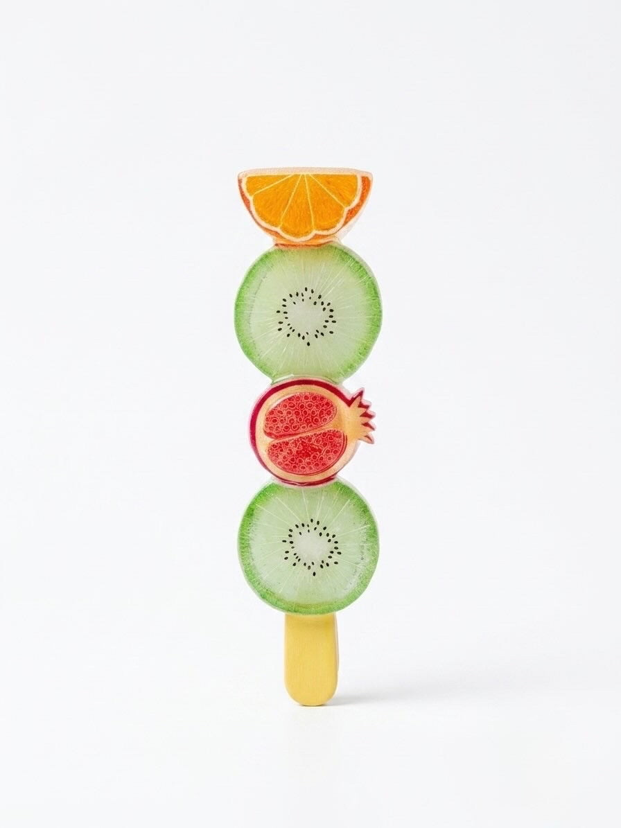 Kiwi, Orange & Pomegranate Popsicle Hair Slide