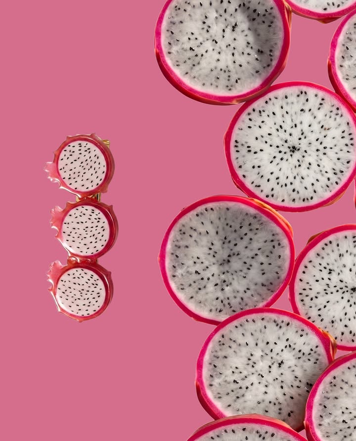 Dragon Fruit Hair Slides