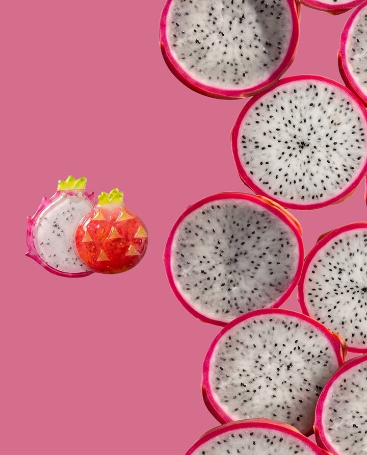 Dragon Fruit Hair Slides